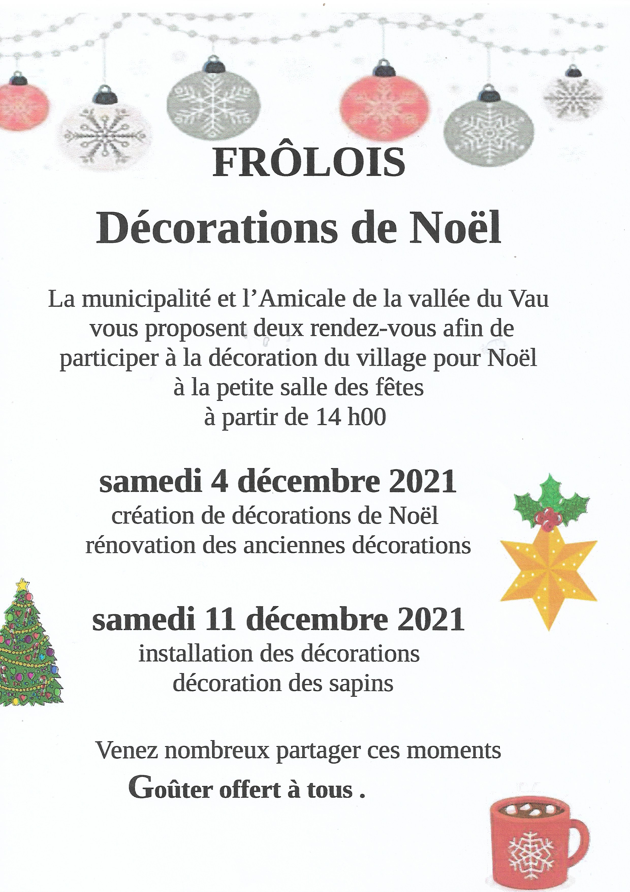 invitation décoration de Noël 2021